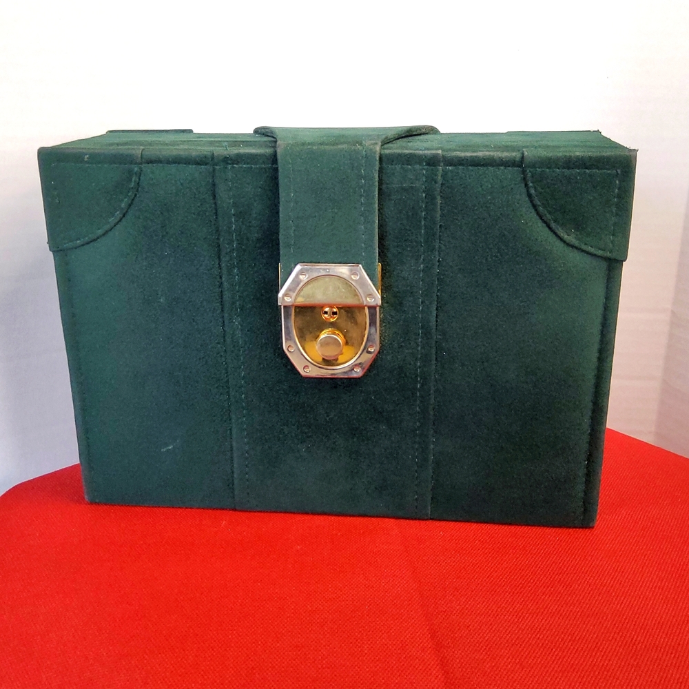 Vintage THAILAND suade jewelry box